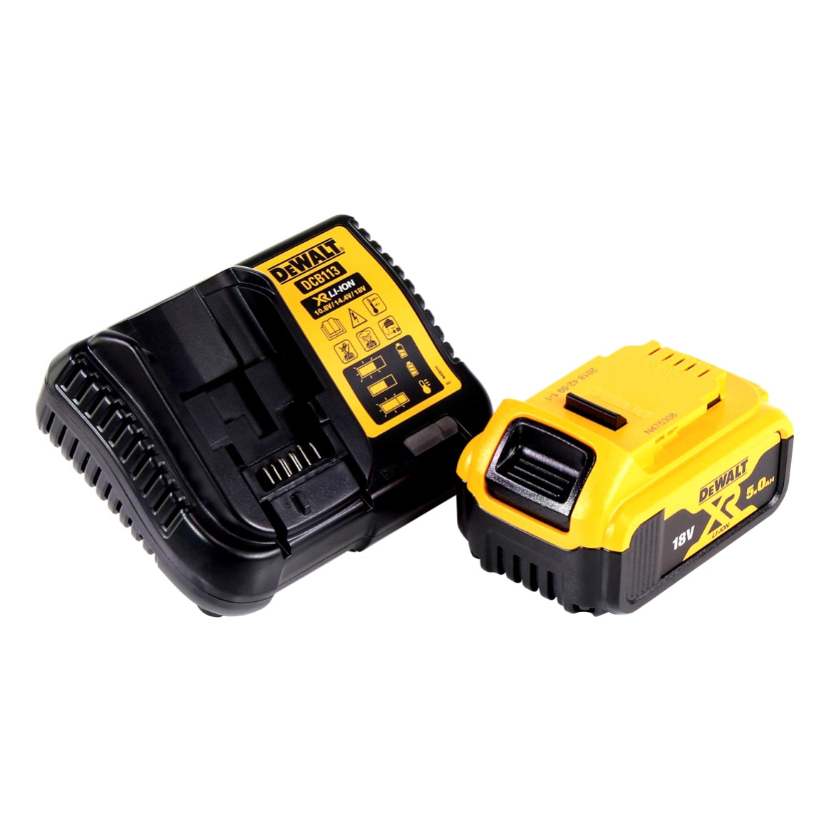 Projecteur de travail LED sur batterie DeWalt DCL 077 P1 12 V 18 V 2000 lm IP54 + 1x batterie 5,0 Ah + chargeur