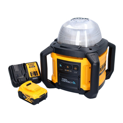 Projecteur de chantier à batterie DeWalt DCL 074 P1 18 V 5000 lm 4000 Kelvin + 1x batterie 5,0 Ah + chargeur