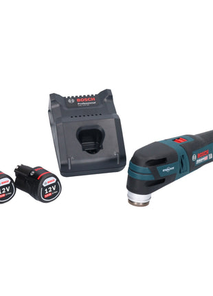 Bosch GOP 12V-28 Professional Batterie Multi Cutter Starlock Brushless + 2x batteries 2,0 Ah + chargeur