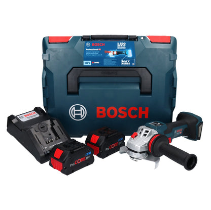 Meuleuse d'angle sans fil Bosch GWS 18V-15 SC Professional 18 V 125 mm sans balais + 2 batteries ProCORE 8,0 Ah + chargeur + L-BOXX