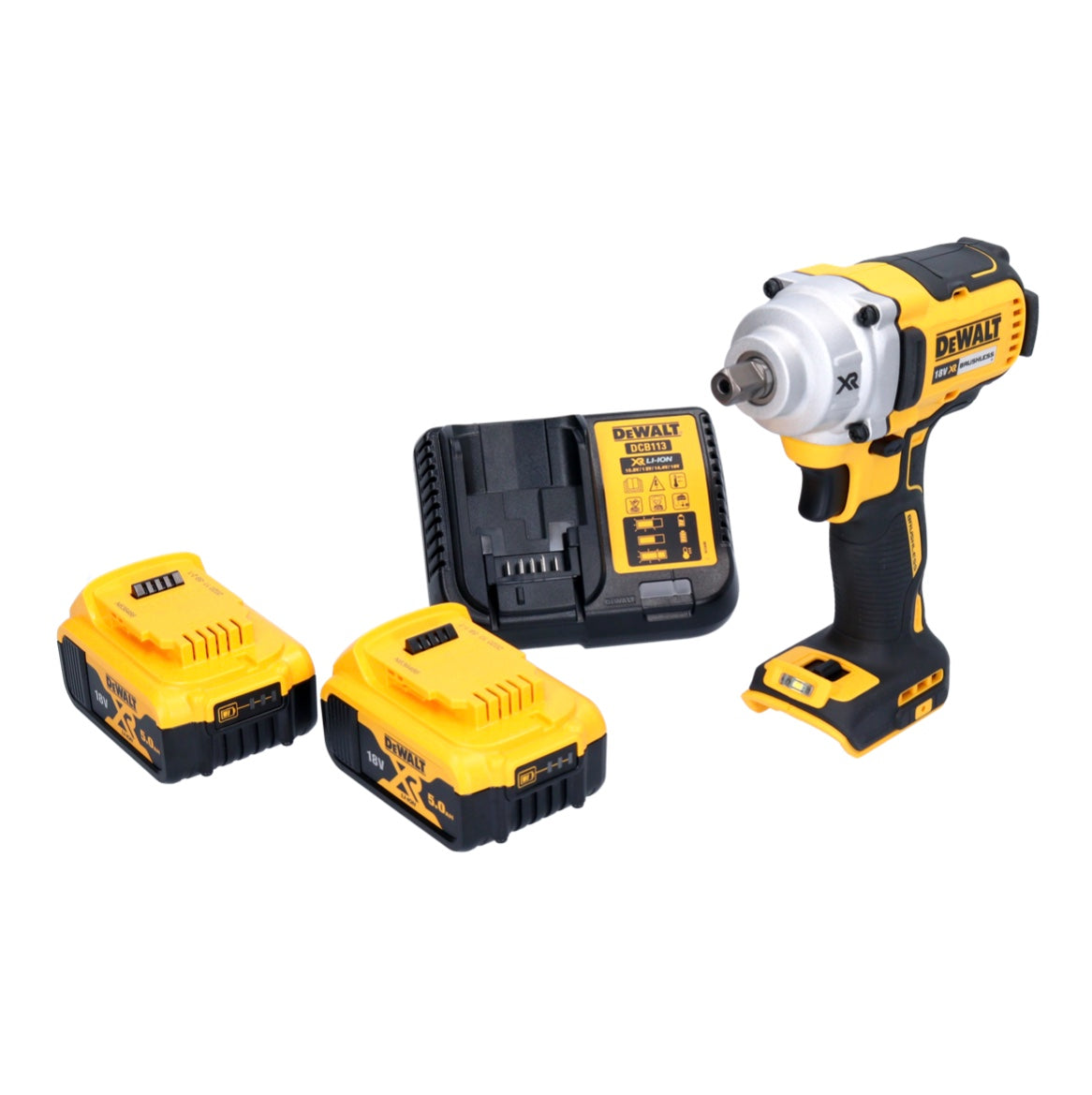 DeWalt DCF 894 P2 Akku Schlagschrauber 18 V 1/2 " 447 Nm Brushless + 2x Akku 5,0 Ah + Ladegerät - Toolbrothers