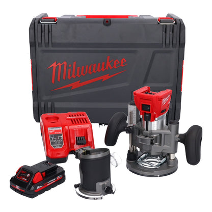 Fraiseuse à batterie Milwaukee M18 FTR-301X 18 V brushless + 1x batterie 3,0 Ah + chargeur + modules de fraisage + boîtier HD