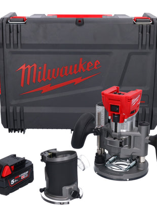 Fraiseuse à batterie Milwaukee M18 FTR-501X 18 V brushless + 1x batterie 5,0 Ah + modules de fraisage + boîtier HD - sans chargeur