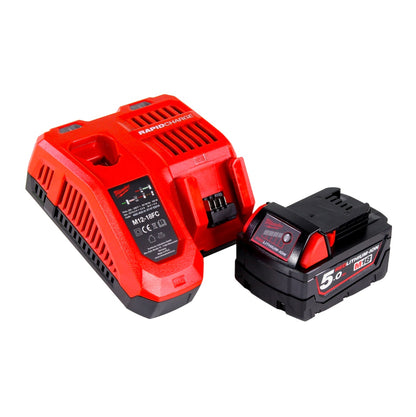 Fraiseuse à batterie Milwaukee M18 FTR-501X 18 V brushless + 1x batterie 5,0 Ah + chargeur + modules de fraisage + boîtier HD