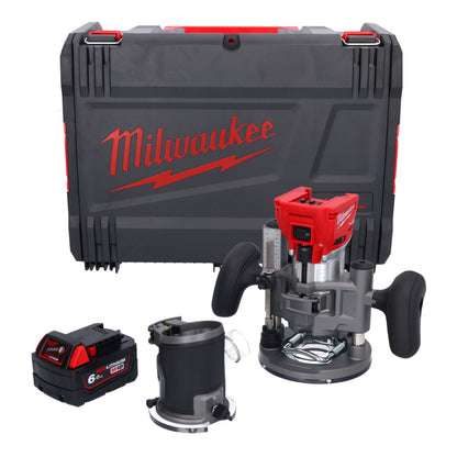 Fraiseuse à batterie Milwaukee M18 FTR-601X 18 V brushless + 1x batterie 6,0 Ah + modules de fraisage + boîtier HD - sans chargeur