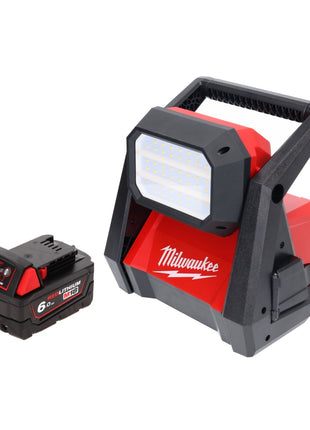 Milwaukee M18 HOAL-601 Lampe LED pour projecteur de chantier à batterie 18 V 4000 lm + 1x batterie 6,0 Ah - sans chargeur