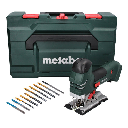 Scie sauteuse sans fil Metabo STA 18 LTX 140 18 V + jeu de 10 lames de scie sauteuse + métaBOX - sans batterie, sans chargeur