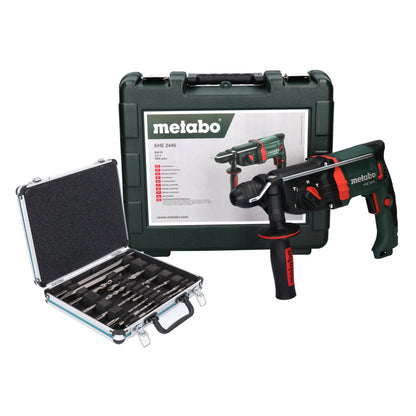 Marteau combiné Metabo KHE 2445 800 W 2,4 J SDS plus + jeu de 13 forets et burins + coffret