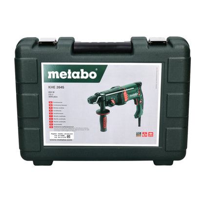 Metabo KHE 2645 Kombihammer 850 W 2,9 J SDS plus + 13 tlg. Bohrer Meißel Set + Koffer