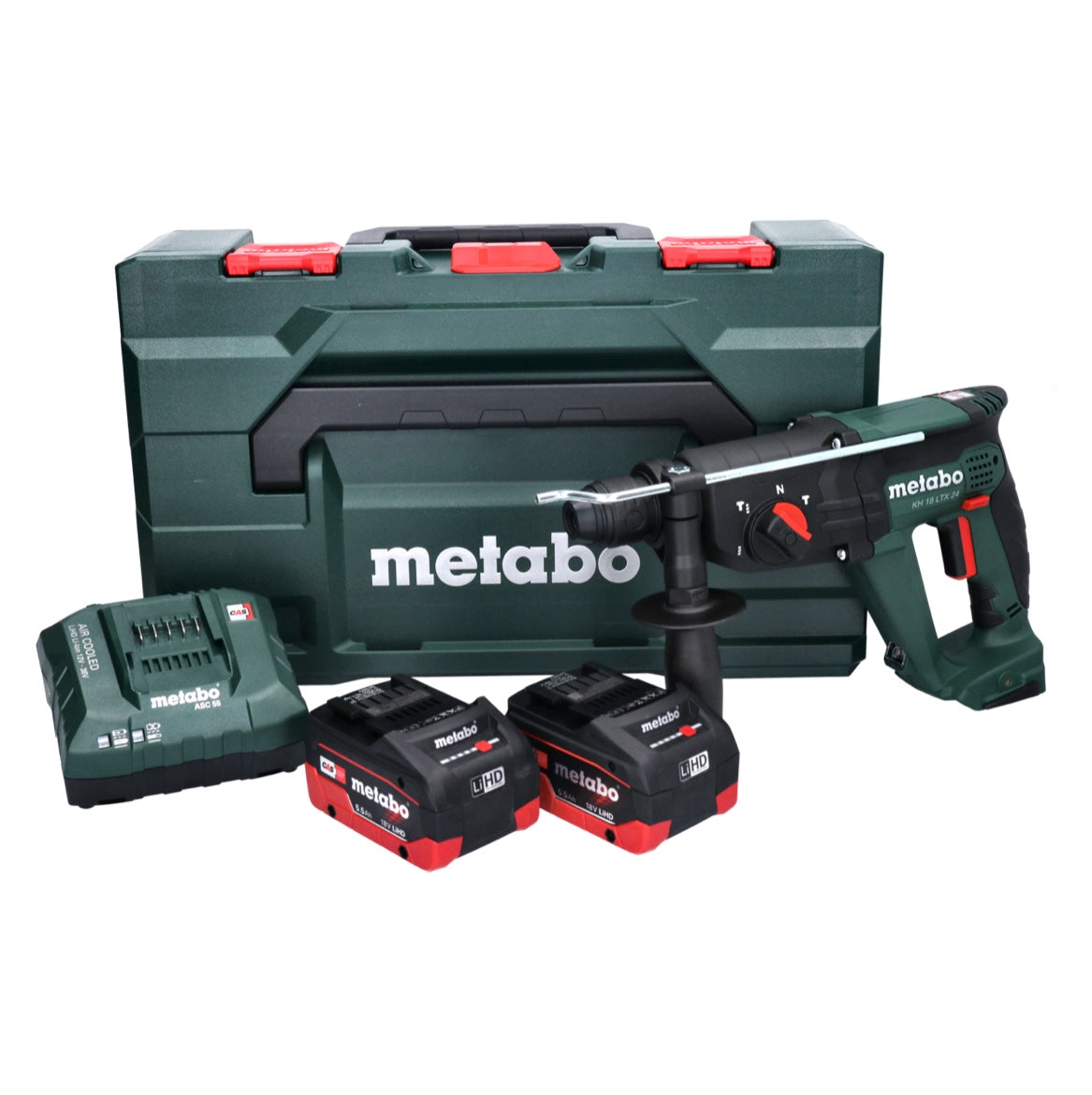 Metabo KH 18 LTX 24 Akku Kombihammer 18 V 2,1 J SDS plus + 2x Akku 5,5 Ah + Ladegerät + metaBOX - Toolbrothers