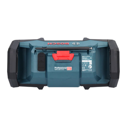 Bosch GPB 18V-2 SC Professional Akku Baustellenradio 18 V DAB+ Bluetooth AUX + 1x Akku 2,0 Ah + Ladegerät