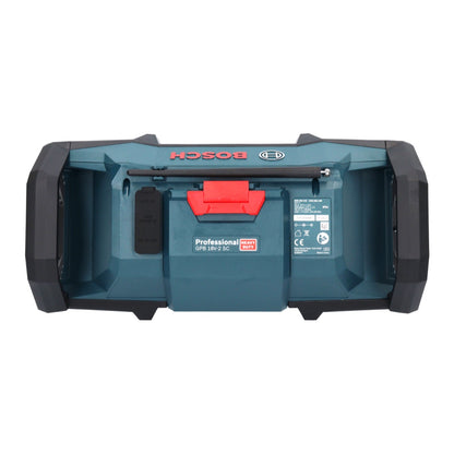 Bosch GPB 18V-2 SC Radio de chantier professionnelle sur batterie 18 V DAB+ Bluetooth AUX + 1x batterie 4,0 Ah - sans chargeur