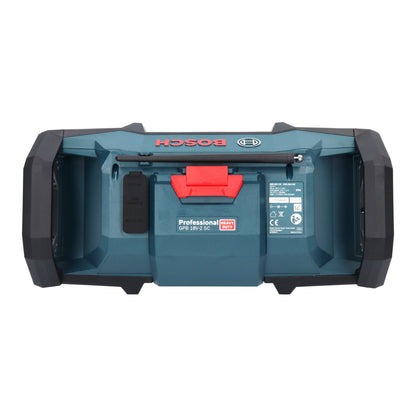 Bosch GPB 18V-2 SC Professional Akku Baustellenradio 18 V DAB+ Bluetooth AUX + 2x Akku 4,0 Ah + Ladegerät