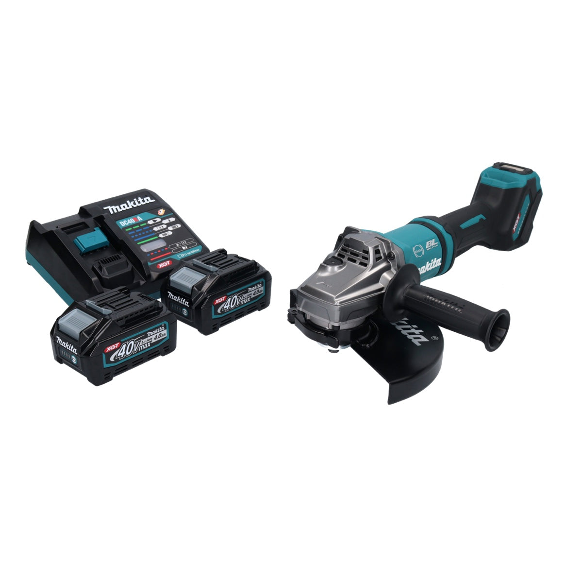 Meuleuse d'angle sur batterie Makita GA 038 GM2 40 V max. 230 mm sans balais XGT + 2x batteries 4,0 Ah + chargeur