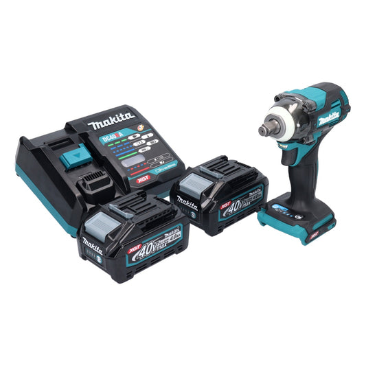 Makita TW 004 GM2 Akku Schlagschrauber 40 V max. 1/2" 350 Nm XGT Brushless + 2x Akku 4,0 Ah + Ladegerät