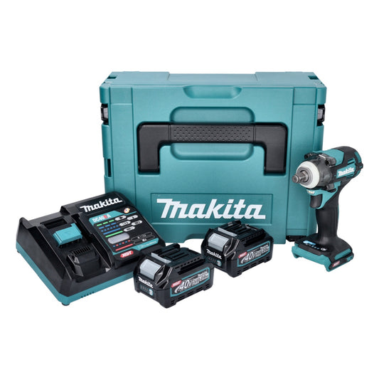 Makita TW 004 GA201 clé à chocs sans fil 40 V max. 1/2" 350 Nm XGT Brushless + 2x batterie 2,0 Ah + chargeur + Makpac