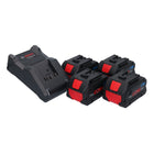 Bosch Starter Set 4x ProCORE 18 V 5,5 Ah Professional Akku ( 4x 1600A02149 ) + GAL 18V-40 Ladegerät ( 1600A019RJ ) - Toolbrothers