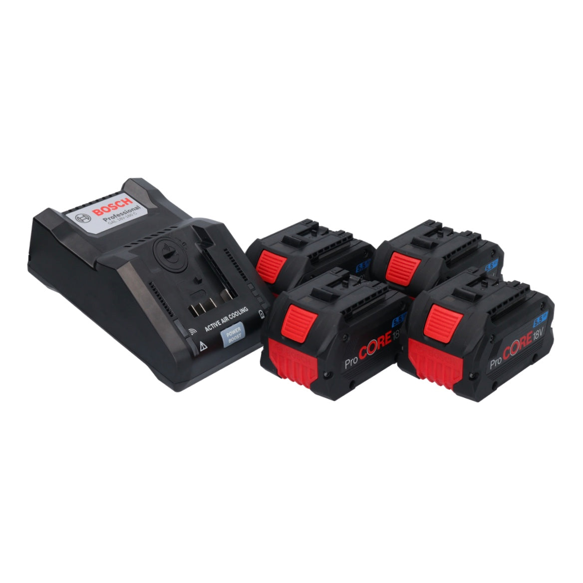 Kit de démarrage Bosch 4x batterie professionnelle ProCORE 18 V 5,5 Ah (4x 1600A02149) + chargeur GAL 18V-160 C (1600A019S5)