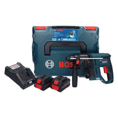 Bosch GBH 18V-21 Professional Akku Bohrhammer 18 V 2,0 J Brushless + 2x ProCORE Akku 5,5 Ah + Ladegerät + L-Boxx