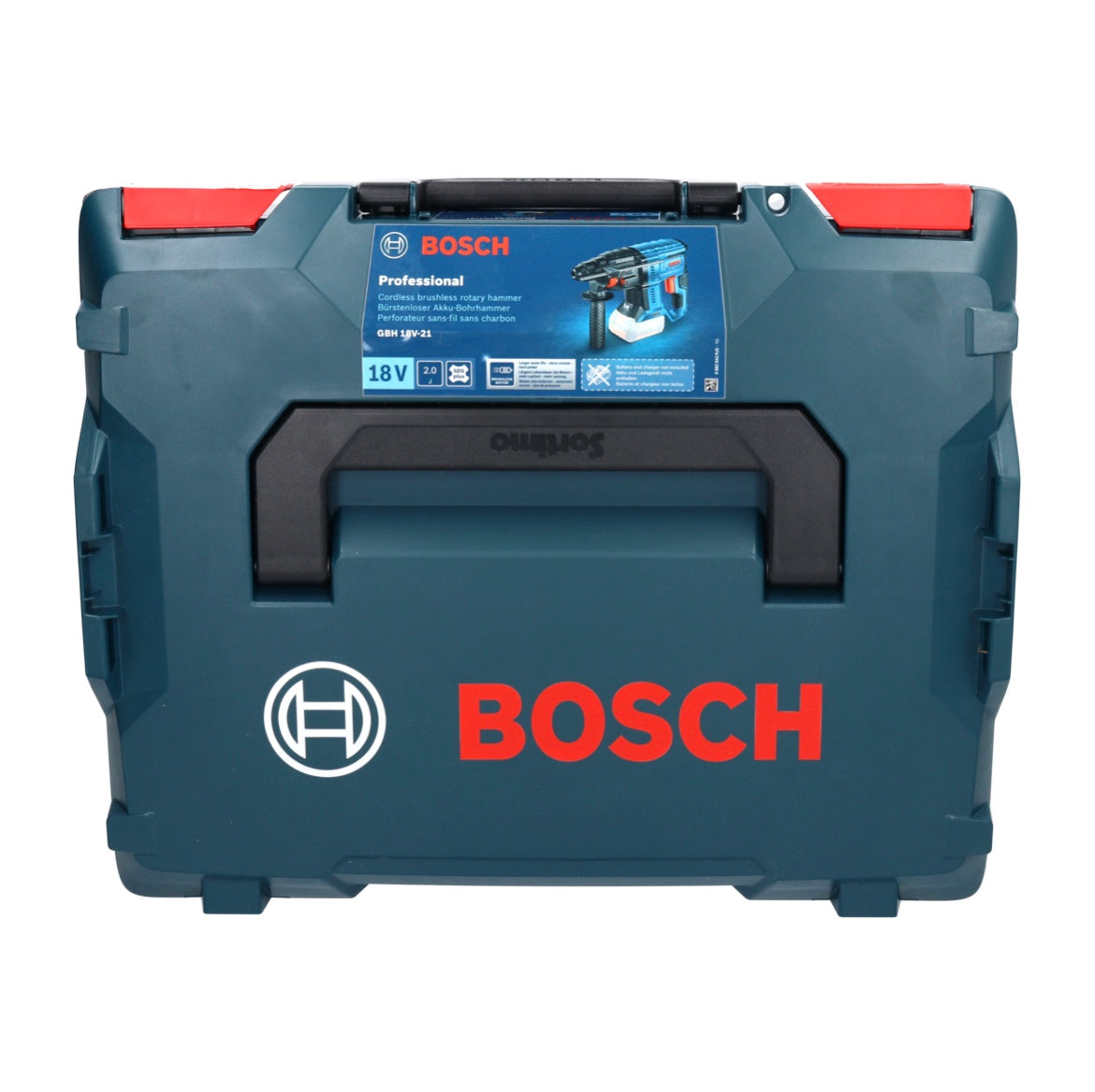 Bosch GBH 18V-21 Professional Akku Bohrhammer 18 V 2,0 J Brushless + 2x ProCORE Akku 5,5 Ah + Ladegerät + L-Boxx