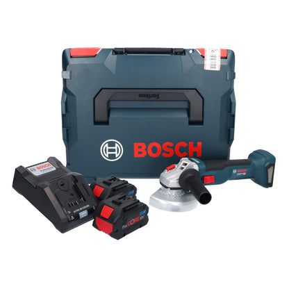 Bosch GWS 18V-10 Professional Akku Winkelschleifer 18 V 125 mm Brushless + 2x ProCORE Akku 5,5 Ah + Ladegerät + L-Boxx