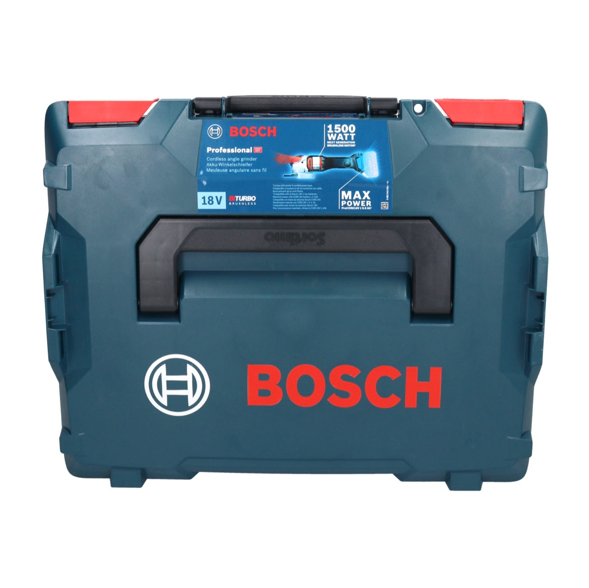 Meuleuse d'angle sans fil Bosch GWS 18V-15 SC Professional 18 V 125 mm sans balais + 2 batteries ProCORE 5,5 Ah + chargeur + L-Boxx