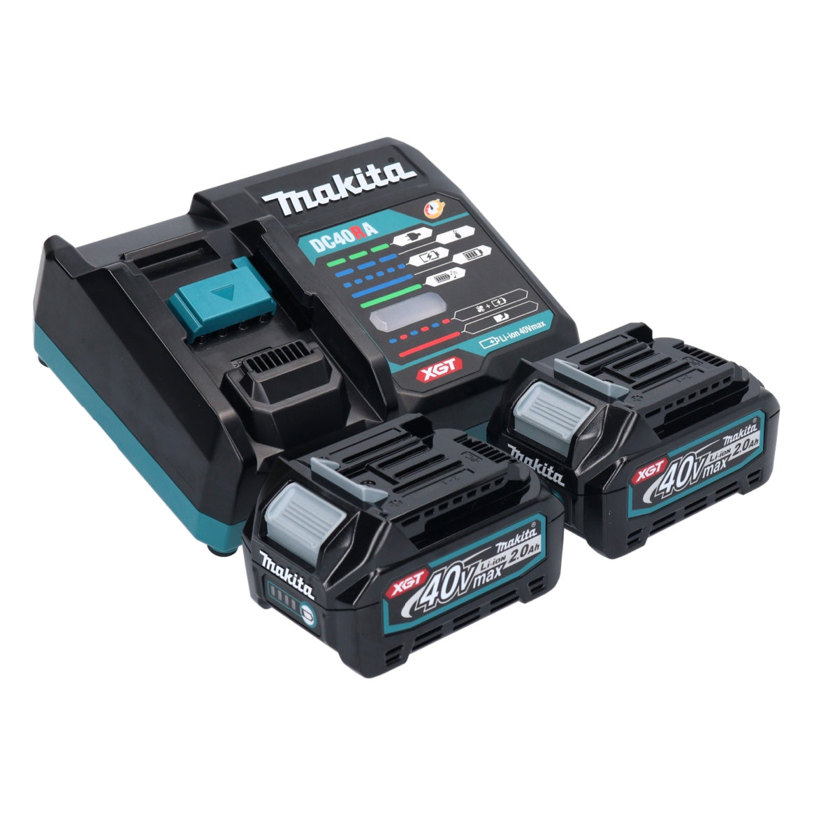 Makita HP 001 GA2 Akku Schlagbohrschrauber 40 V max. 140 Nm XGT Brushless + 2x Akku 2,0 Ah + Ladegerät