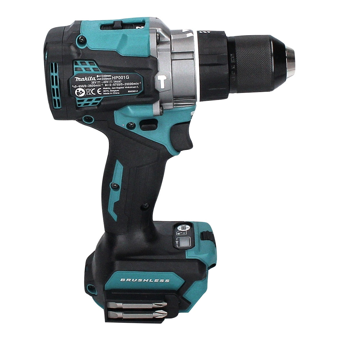 Perceuse à percussion sans fil Makita HP 001 GA2 40 V max. 140 Nm XGT Brushless + 2x batteries 2,0 Ah + chargeur