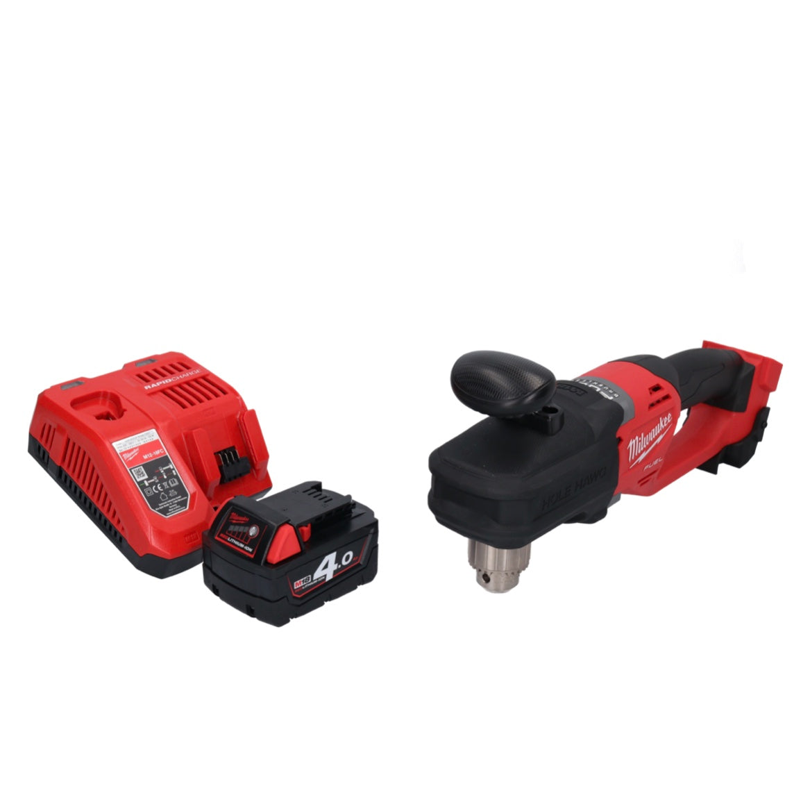 Perceuse d'angle sur batterie Milwaukee M18 CRAD2-401 18 V 30 Nm sans balai + 1x batterie 4,0 Ah + chargeur