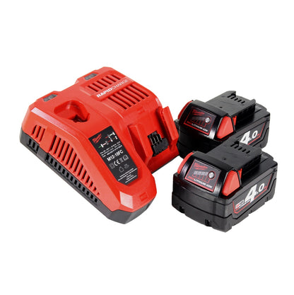 Perceuse d'angle sur batterie Milwaukee M18 CRAD2-402 18 V 30 Nm sans balai + 2x batteries 4,0 Ah + chargeur