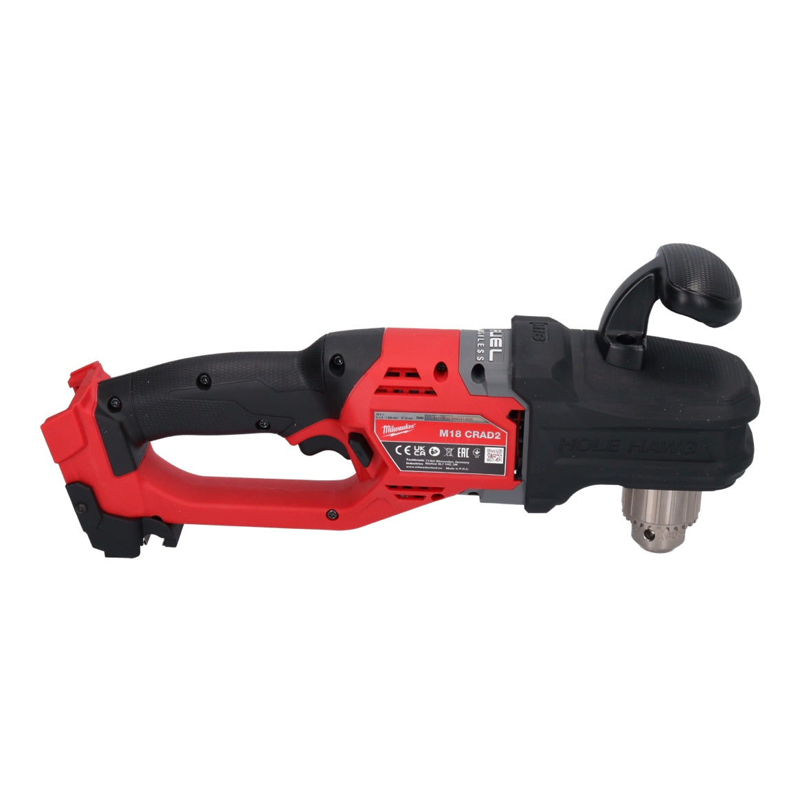 Perceuse d'angle sur batterie Milwaukee M18 CRAD2-402 18 V 30 Nm sans balai + 2x batteries 4,0 Ah + chargeur