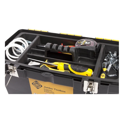 FORTE Tools JMT-19 Boîte à outils Jumbo en 48x32x24 cm, mallette à outils, mallette avec languettes métalliques et organisateur interne, amovible, verrouillable (000051144549)