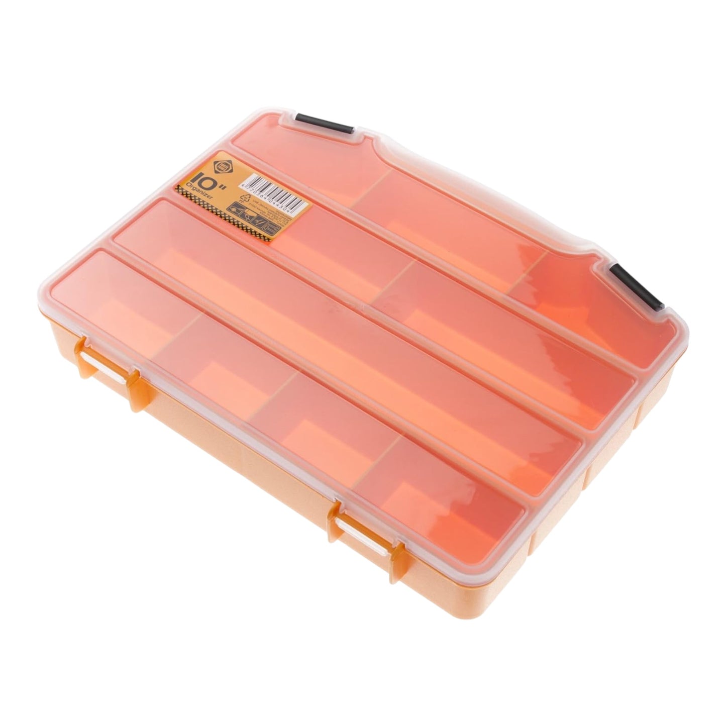 FORTE Tools Box ORG-10 Organizer Kleinteile Aufbewahrung ( 000051144705 ) 251 x 200 x 44 mm mit 10 Fächer für Nägel Schrauben Dübel Handwerkzeuge