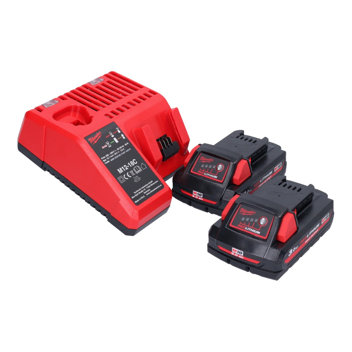 Milwaukee M18 BPD-302 Akku Schlagbohrschrauber 18 V 60 Nm + 2x Akku 3,0 Ah + Ladegerät