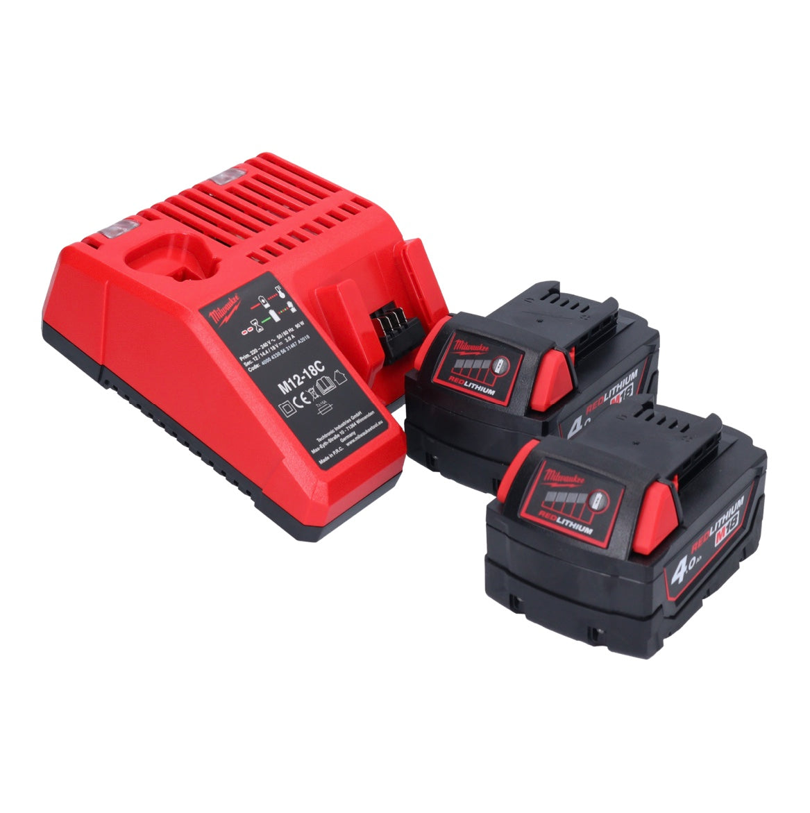 Perceuse à percussion sans fil Milwaukee M18 BPD-402 18 V 60 Nm + 2x batteries 4,0 Ah + chargeur