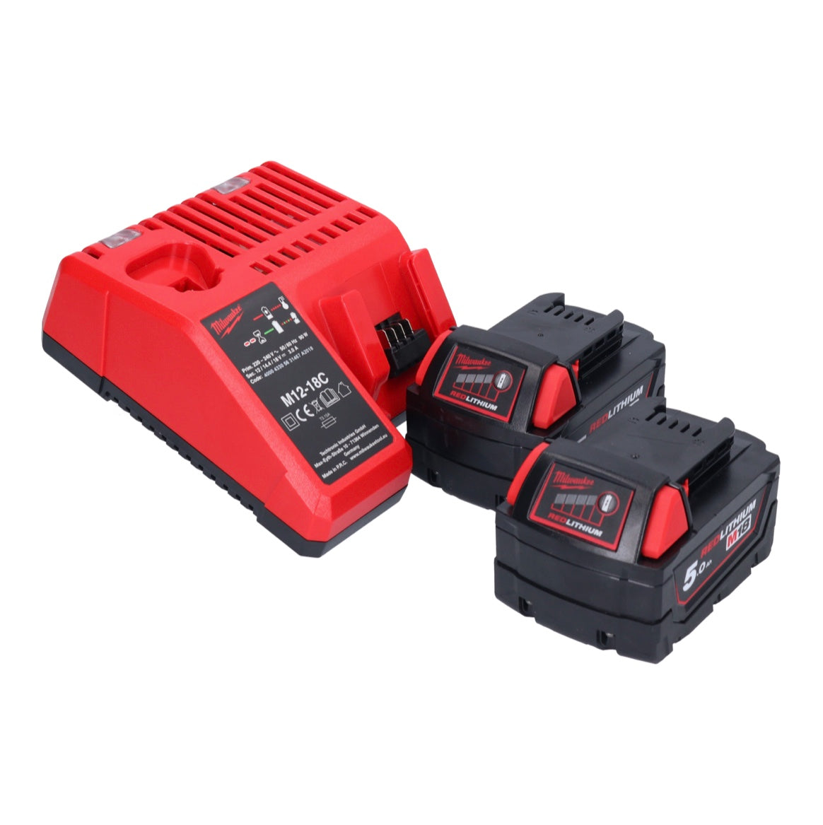 Milwaukee M18 BPD-502 Akku Schlagbohrschrauber 18 V 60 Nm + 2x Akku 5,0 Ah + Ladegerät