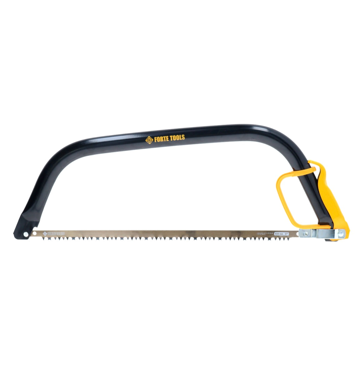 FORTE Tools Bügelsäge FT30 mit feststehendem Blatt für frisches, feuchtes Holz, Länge: 53 cm, schwarz, Premium Säge aus hochwertigem Stahl ( 000040031213 ) - Toolbrothers