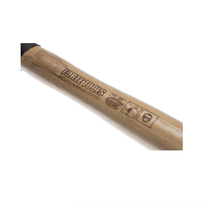 FORTE TOOLS Schlosserhammer mit Holzgriff, 500 g Kopfgewicht, Hammer mit Holzstiel, Premium Werkzeug, geschmiedet, Ringkeil, lackierter Kopf ( 000051151026 )