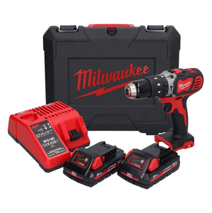 Milwaukee M18 BPD-302C Akku Schlagbohrschrauber 18 V 60 Nm + 2x Akku 3,0 Ah + Ladegerät + Koffer