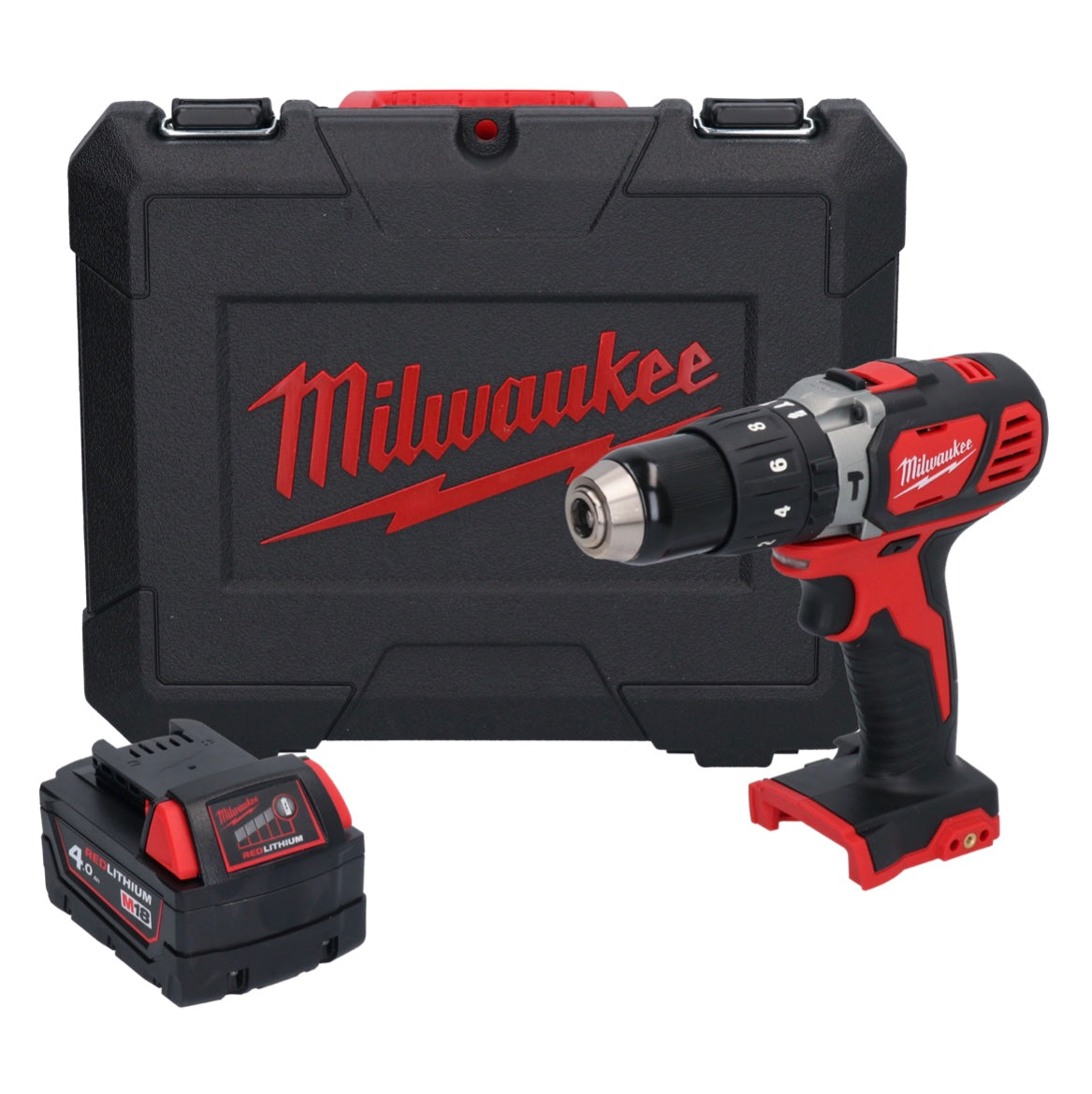 Milwaukee M18 BPD-401C Akku Schlagbohrschrauber 18 V 60 Nm + 1x Akku 4,0 Ah + Koffer - ohne Ladegerät