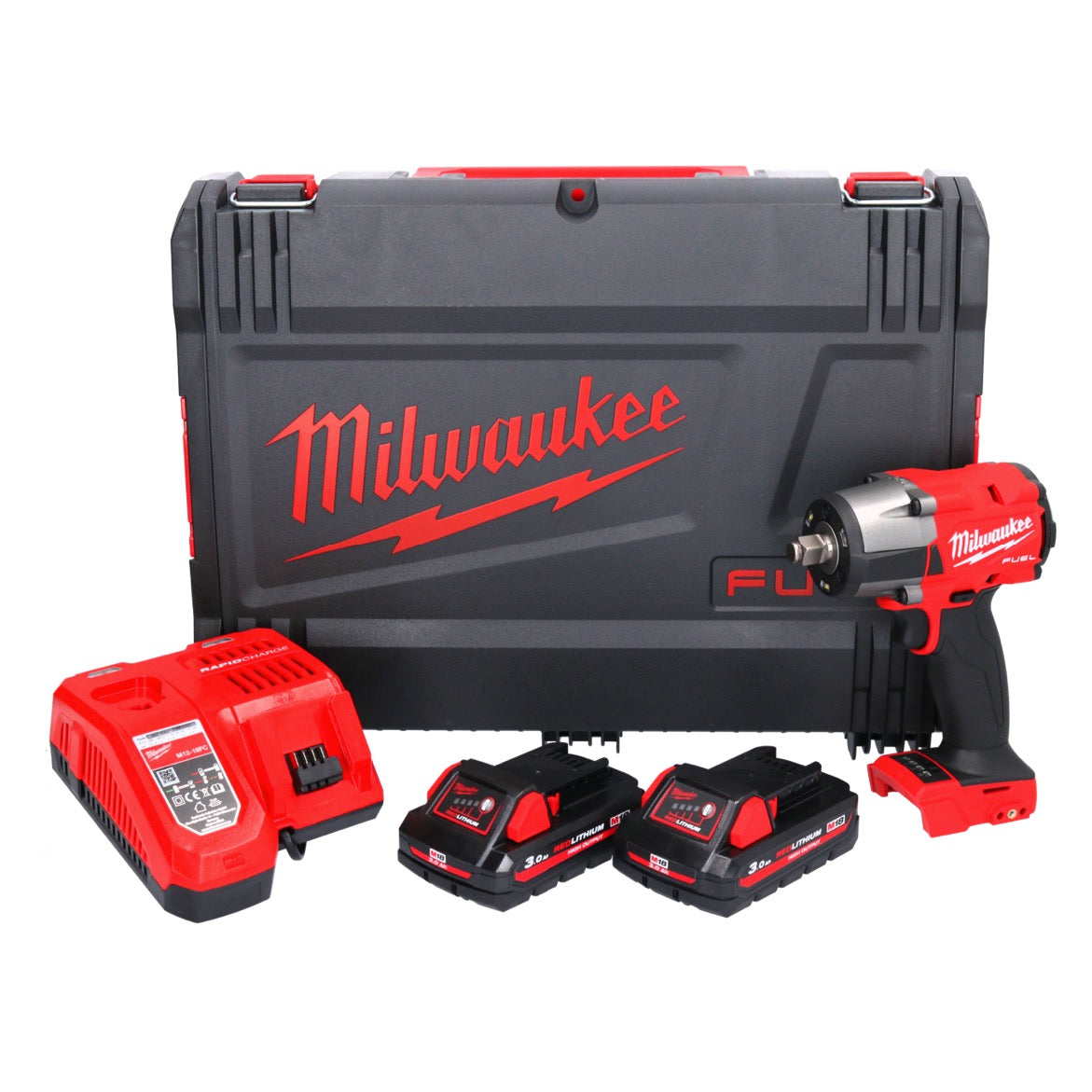 Clé à chocs sans fil Milwaukee M18 FMTIW2F12-302X 18 V 745 Nm 1/2" brushless + 2x batterie 3,0 Ah + chargeur + boîtier HD