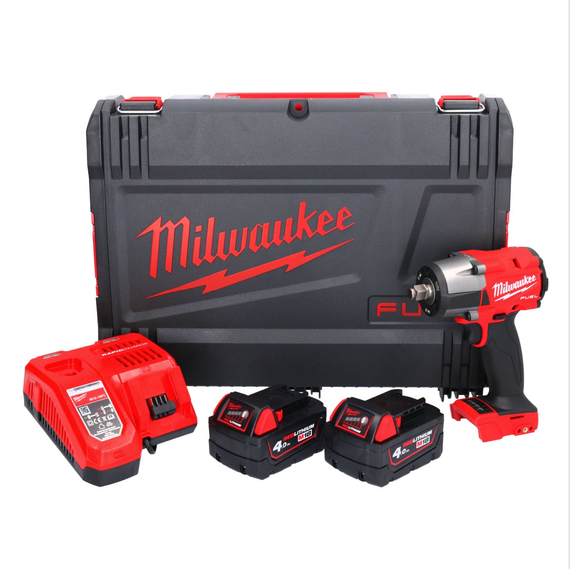 Clé à chocs sans fil Milwaukee M18 FMTIW2F12-402X 18 V 745 Nm 1/2" brushless + 2x batterie 4,0 Ah + chargeur + boîtier HD