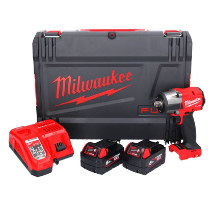 Clé à chocs sans fil Milwaukee M18 FMTIW2F12-602X 18 V 745 Nm 1/2" brushless + 2x batterie 6,0 Ah + chargeur + boîtier HD