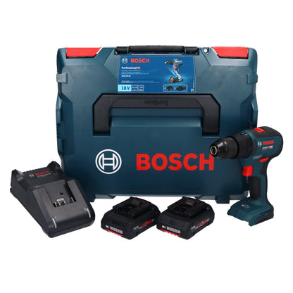 Bosch GSB 18V-55 Professional Perceuse à percussion sans fil 18 V 55 Nm sans balais + 2 batteries ProCORE 4,0 Ah + chargeur + L-Boxx (06019H5304)