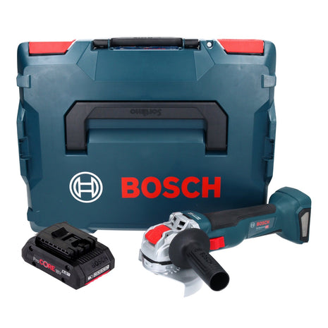 Bosch GWX 18V-10 Professional Akku Winkelschleifer 18 V 125 mm  X-LOCK Brushless + 1x ProCORE Akku 4,0 Ah + L-Boxx - ohne Ladegerät