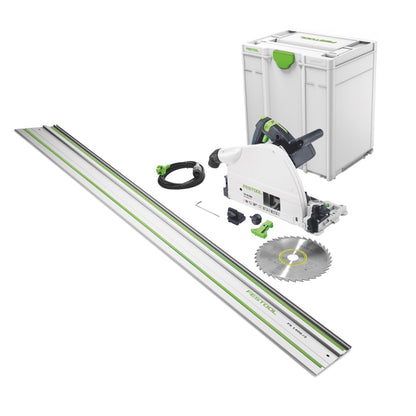 Festool TS 75 EBQ-Plus-FS Tauchsäge 1600 W 210 mm ( 576115 ) + Führungsschiene FS 1400/2 + Systainer - Toolbrothers