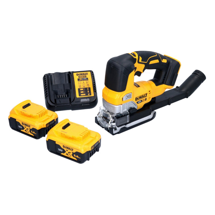 DeWalt DCS 334 P2 Akku Pendelhub Stichsäge 18 V Brushless + 2x Akku 5,0 Ah + Ladegerät - Toolbrothers