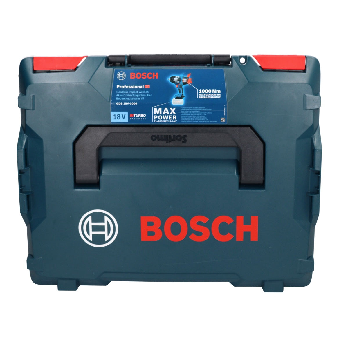 Bosch GDS 18V-1000 Professional Akku Drehschlagschrauber 18 V 1000 Nm BITURBO Brushless + 2x ProCORE Akku 4,0 Ah + Ladegerät + L-Boxx - Toolbrothers