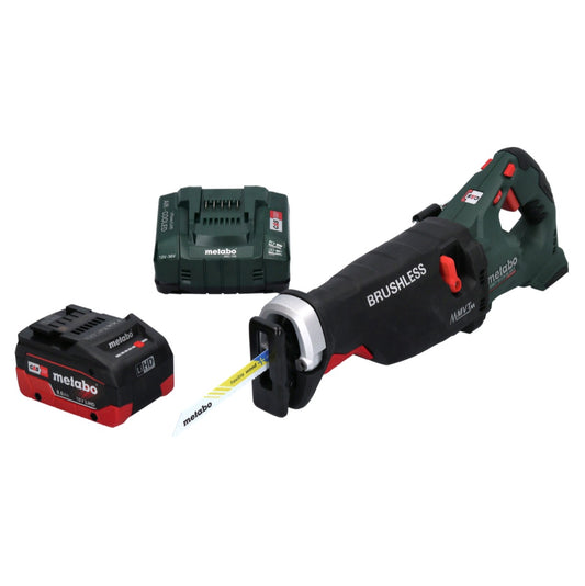 Scie sabre à batterie Metabo SSEP 18 LTX BL MVT 18 V sans balais + 1x batterie 8,0 Ah + chargeur