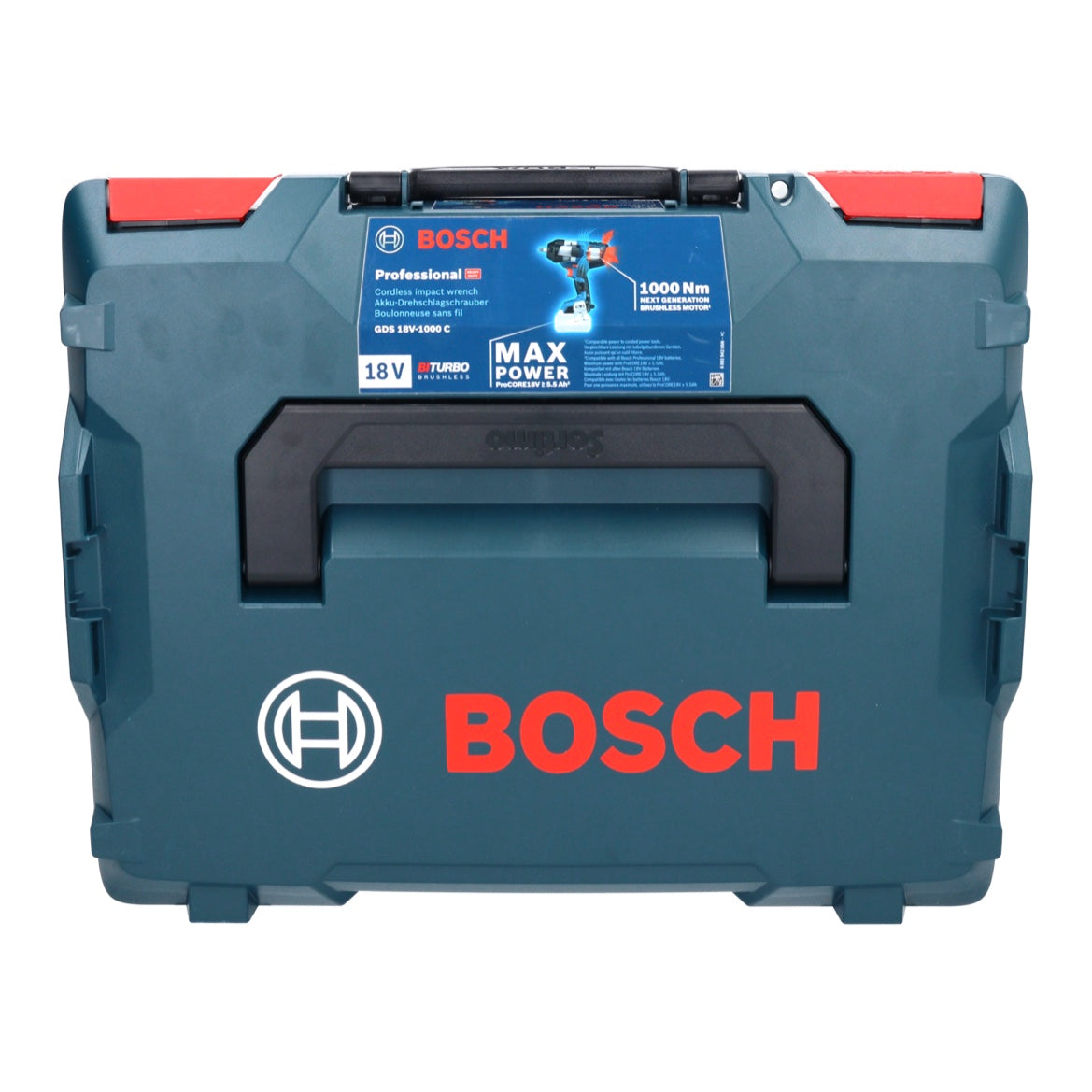 Bosch GDS 18V-1000 C Professional Akku Drehschlagschrauber 18 V 1000 Nm BITURBO Brushless + 1x ProCORE Akku 5,5 Ah + Ladegerät + GCY 42 Bluetooth Modul + L-Boxx - Toolbrothers